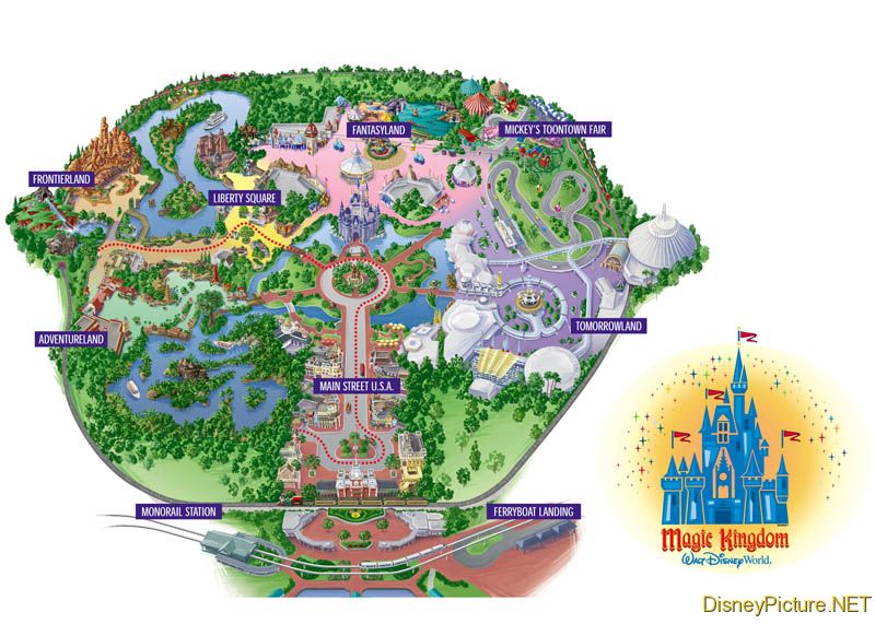 magic kingdom map orlando. The Magic Kingdom contains