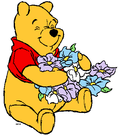 clip pooh flowers