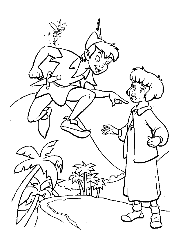 peter pan colouring picture photo or wallpaper