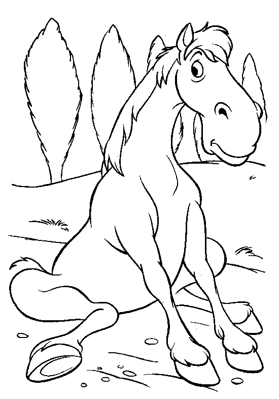 horse disney colouring picture