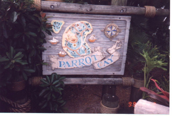 disney Parrot Cay Sign